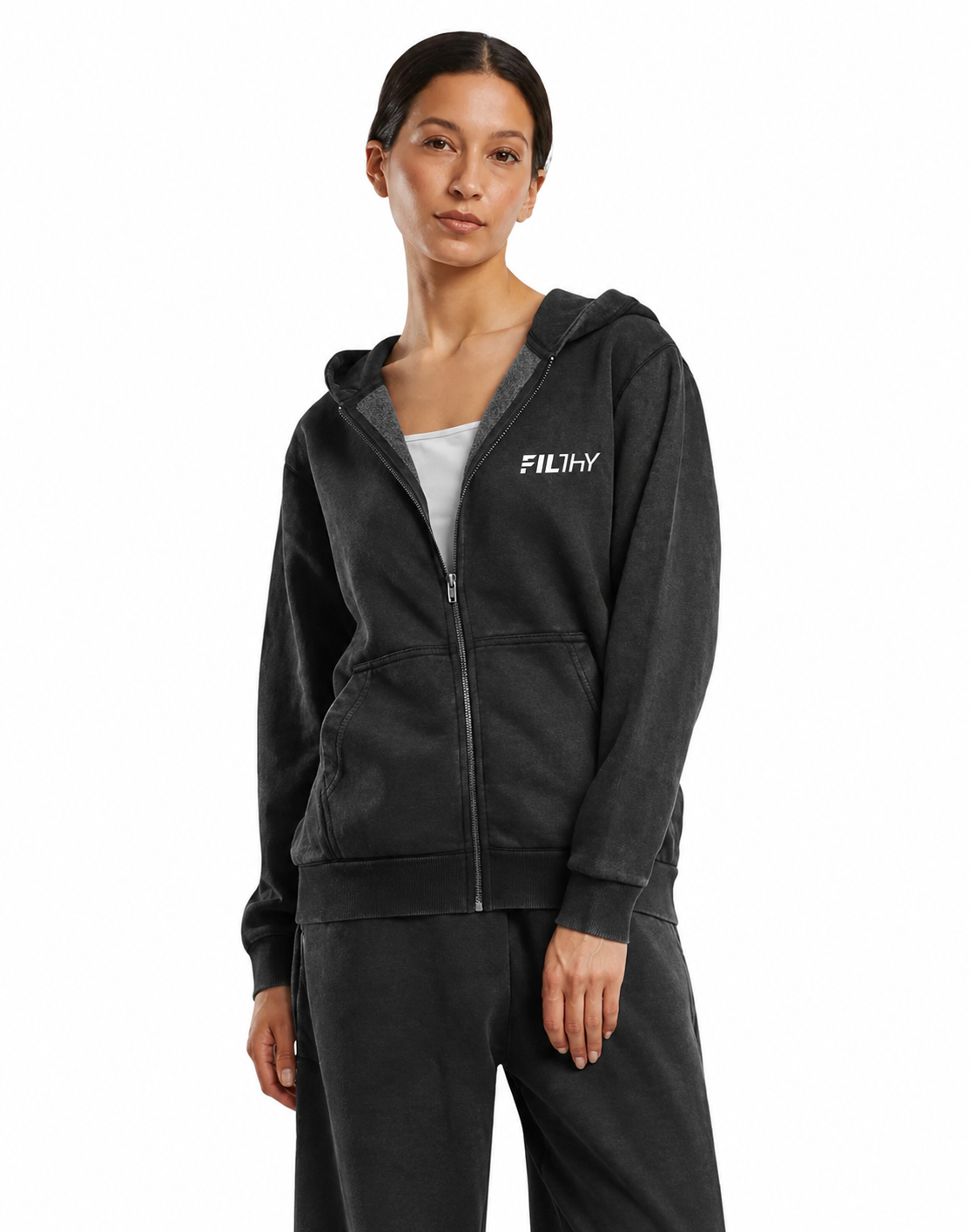 Women's Vintage Heavy Zip Hoody