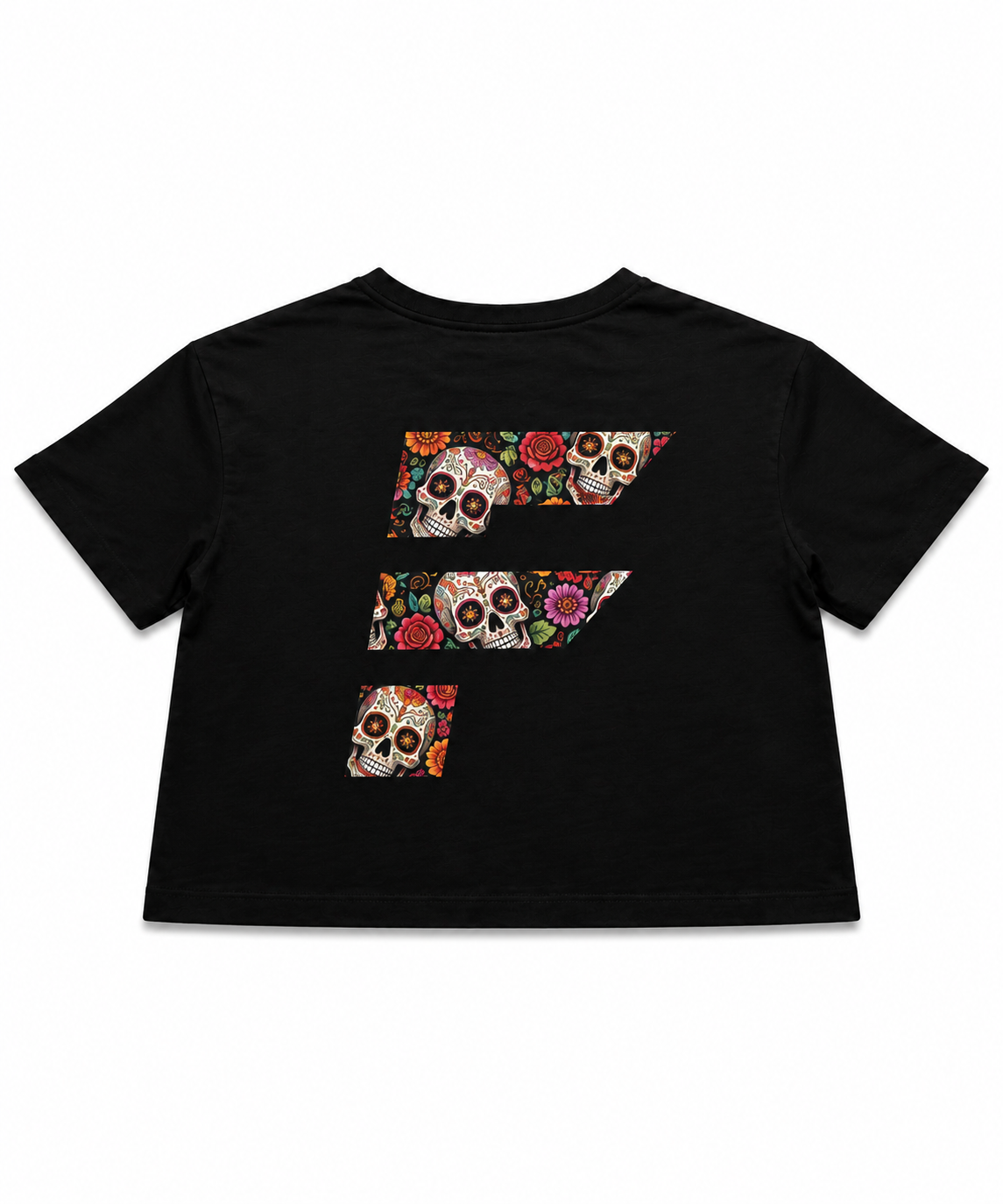 Short Sleeve Cropped Boxy Tee - Day of the Dead