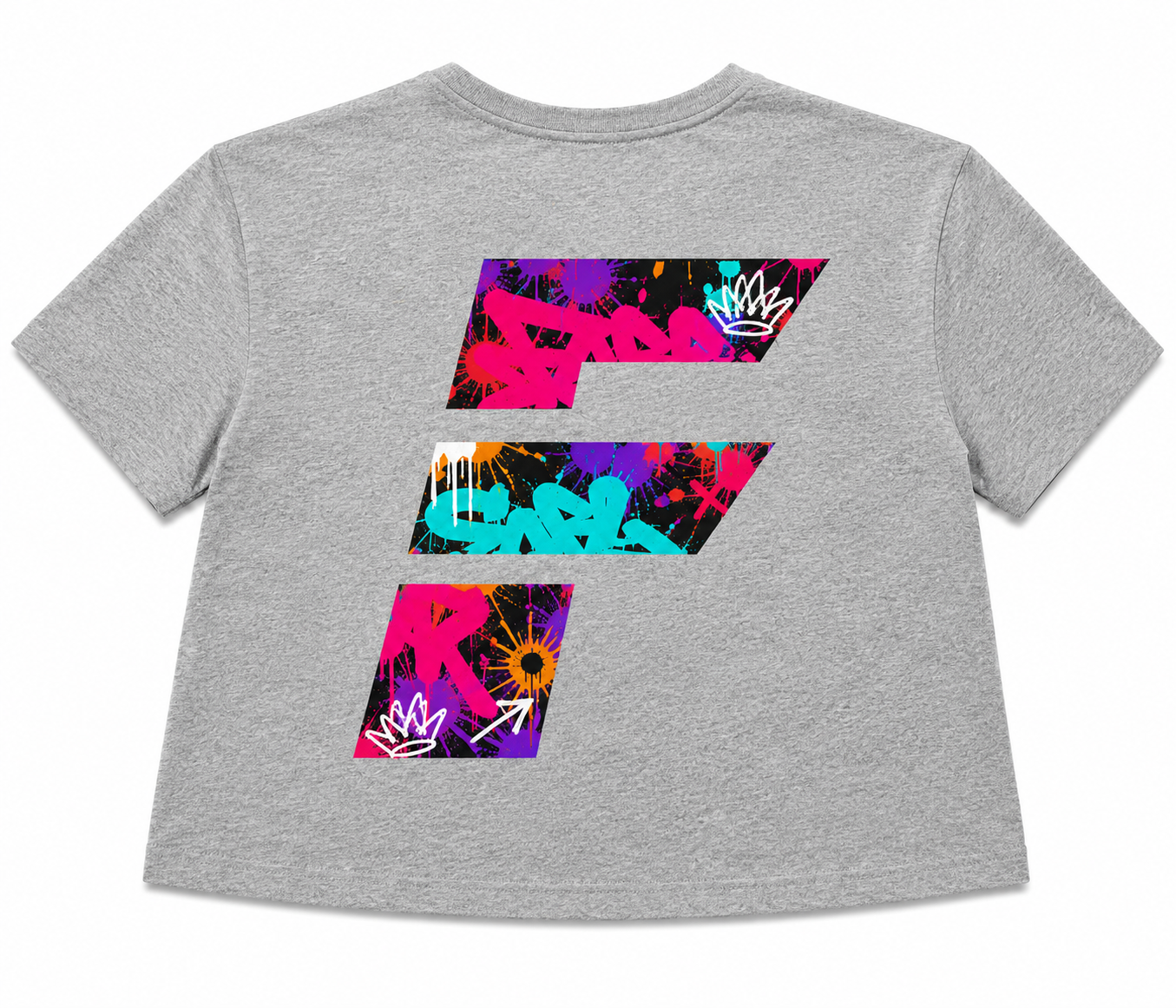 Filthy Short Sleeve Cropped Boxy Tee - Grafitti