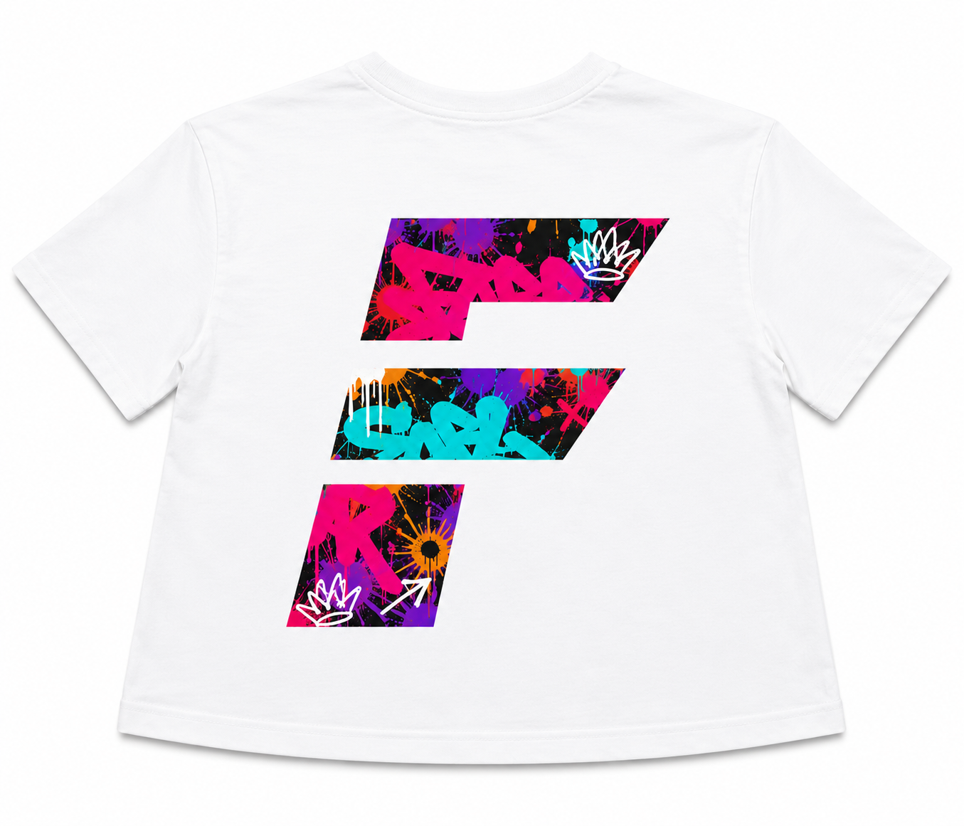 Filthy Short Sleeve Cropped Boxy Tee - Grafitti