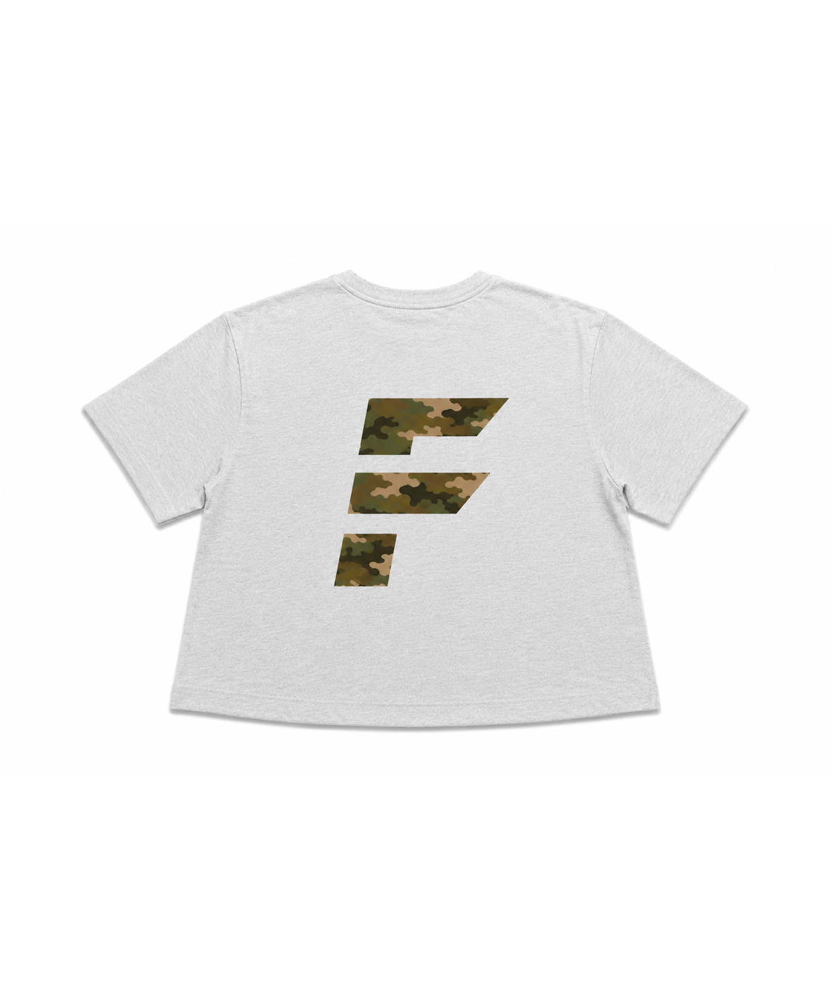 Short Sleeve Cropped Boxy Tee - Camo Print